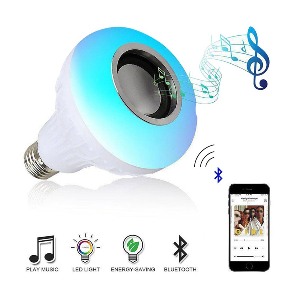 Bluetooth Speaker Bulb - Remote Control Color Changing Bulb With Bluetooth Speaker - LED Music Bulb