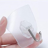 Wall Hooks 10PCS Strong Transparent Suction Cup Sucker Wall Hooks Hanger for Kitchen Bathroom 6*6cm