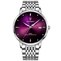 POEDAGAR Men's Watches Luxury Brand Waterproof Calendar Luminous Steel Band Wrist Watches Fashion Business Men's Quartz Watches