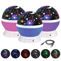 Rotating Dream Projector Lamp Starry Night Light Colorful Starry Sky Lamp -blue