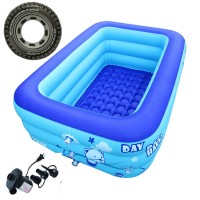 Inflatable Swimming Pool  ( pool+ pumper + tire tube )
