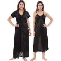 Night Dress For Women 2 part Exclusive, Fashionable, Stylish and Comfortable Night Dress-Black Colour