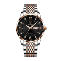 2022 POEDAGAR Men's Watches Luxury Brand Waterproof Calendar Luminous Steel Band Wrist Watches Fashion Business Men's Quartz Watches