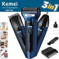 Kemei KM-6330 3 in 1 Professional Hair Trimmer Super Grooming Kit Shaver Clipper Nose Trimmer