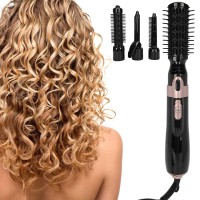 Professional Hair Dryer Comb 4 in 1 Multifunctional Rotating Hair Brush In Curling Irons Hair Straightener Curler Combs