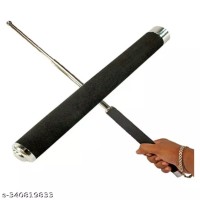 Iron Rod Safety Stick Padded Handle Security Guard for Girls Self Defense, Camping Hiking Survival Retractable Stick, Three-Section Telescopic Stick, Tactical Baton, Portable Telescopic Defense Sticks Anti Shock Retractable Stick