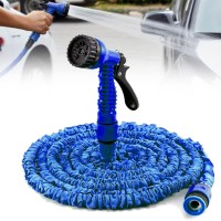 75FT/20M Garden Hose Pipes Expandable Expanding Magic Hosepipe Extension Long Lightweight with Spray Gun 7-Pattern Nozzle Flexible Easy to Storage, Blue