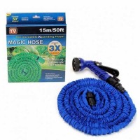 Garden And House Magic Hose Expandable Stretch Hose Pipe 15m/50ft with Spray Gun- Blue