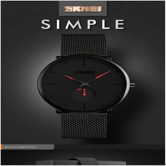SKMEI 9185 Men Watch Quartz Wristwatch 30M Waterproof Big Dial Display Quartz Watch